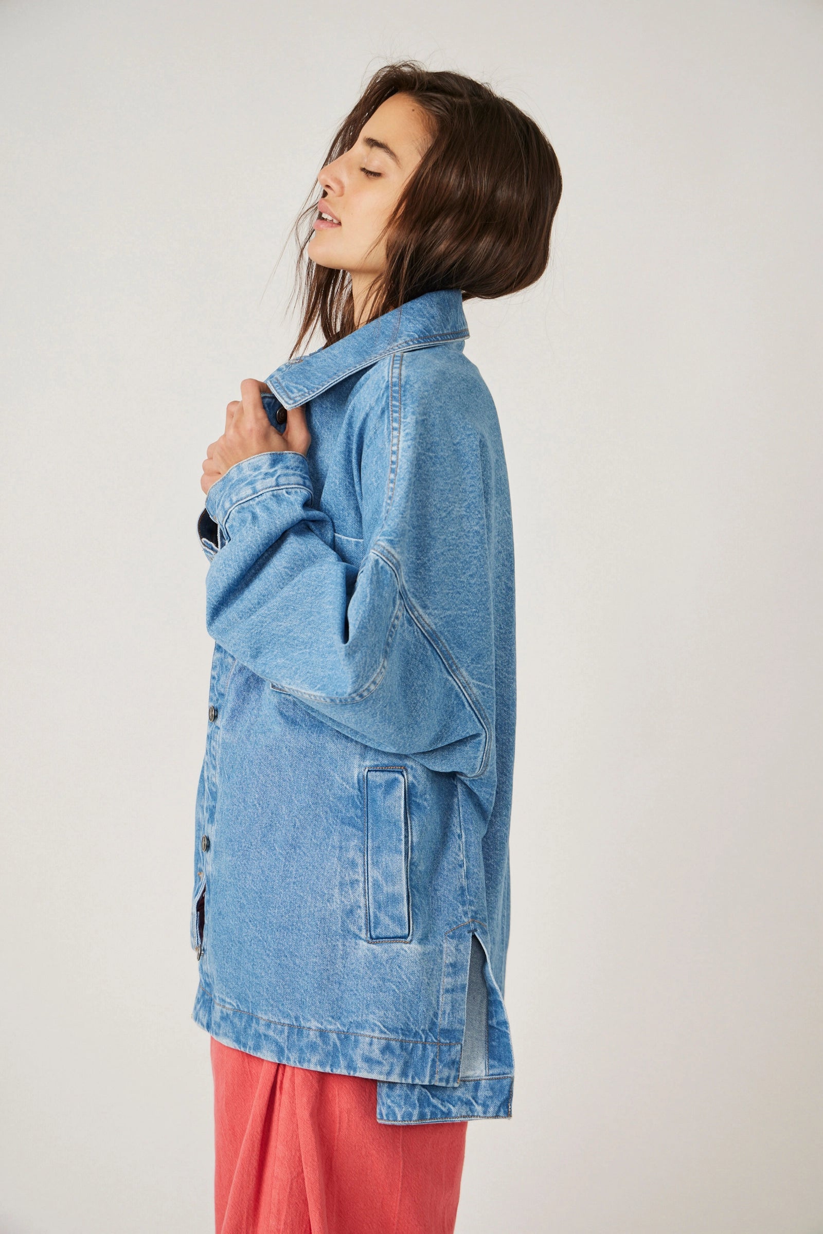 Madison City Denim Jacket (Solar Wash) | Free People