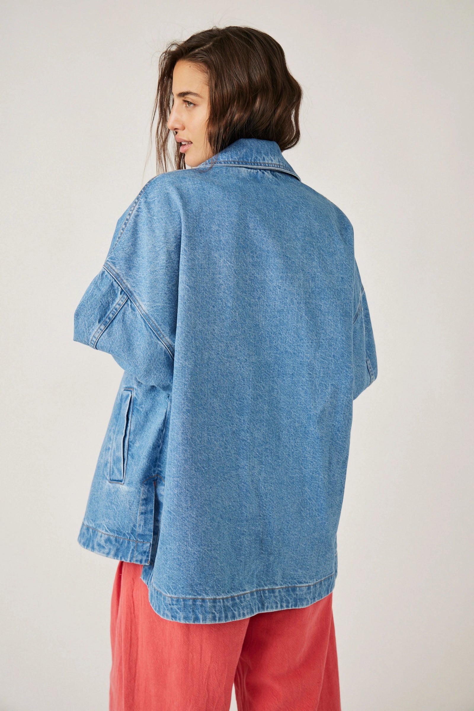 Madison City Denim Jacket (Solar Wash) | Free People