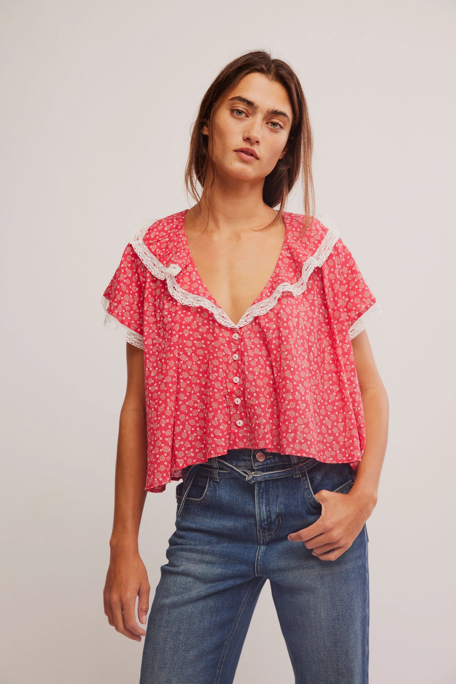 Truly Yours Printed Blouse | Free People