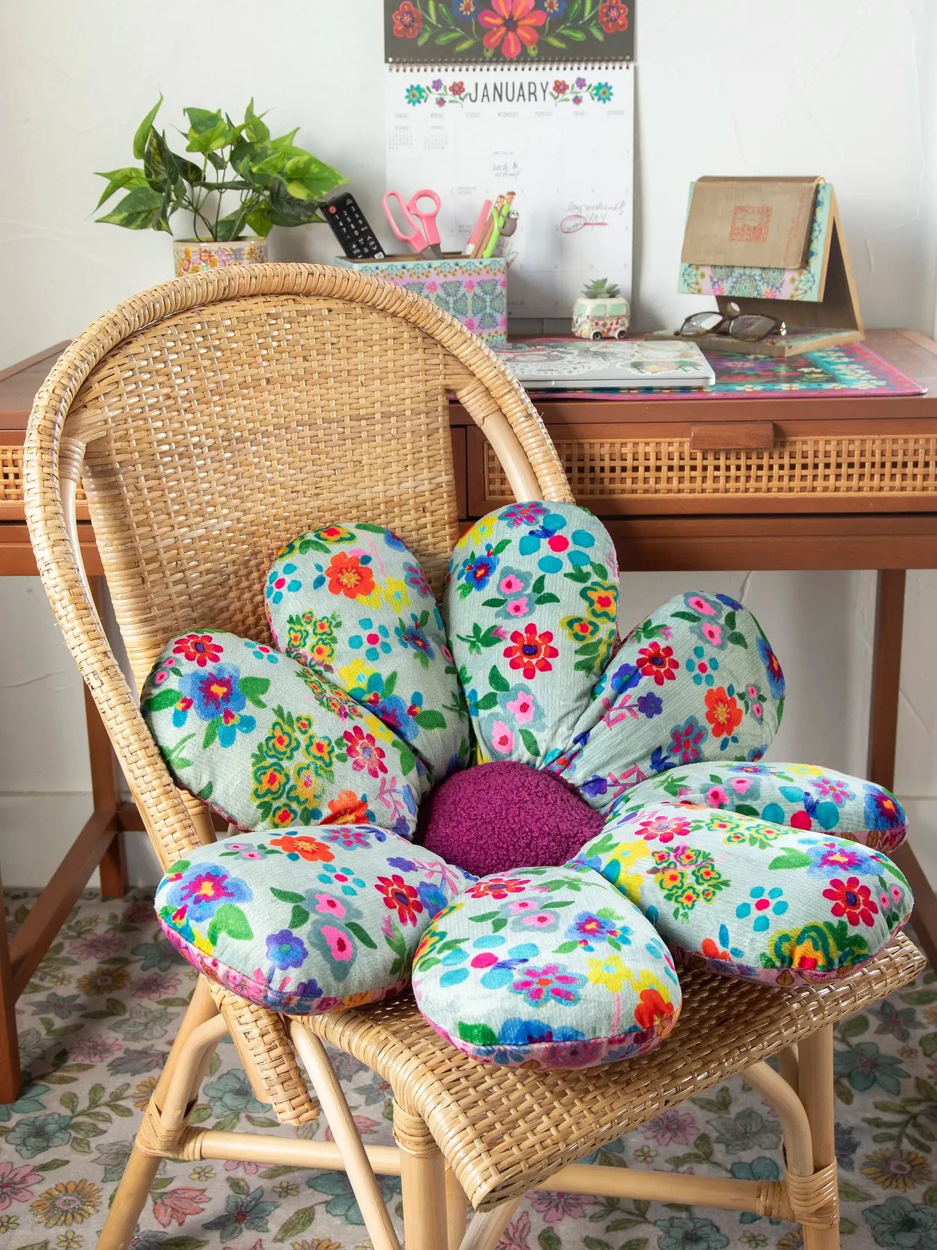 Reversible Seat & Floor Cushion | Rosy