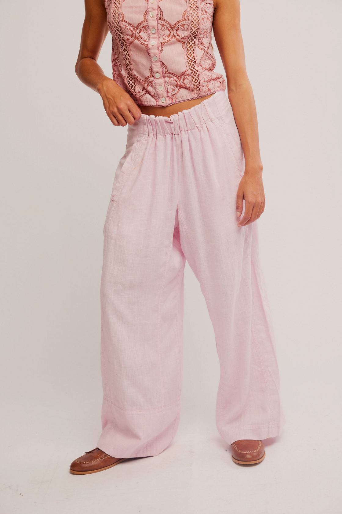 Days End Linen Pull-On (Pink-a-boo) | Free People