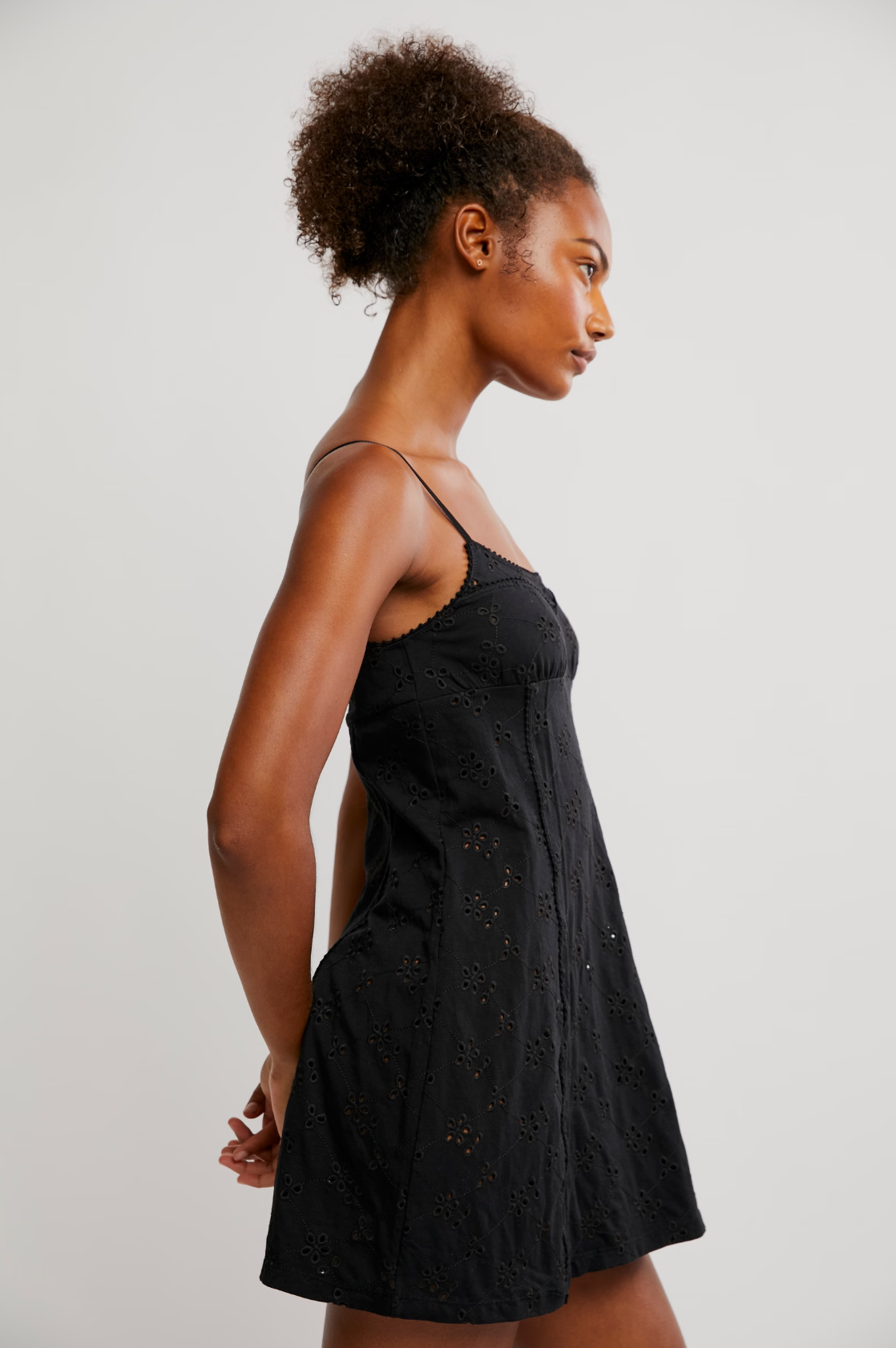 Full Bloom Mini Slip (Black) | Free People