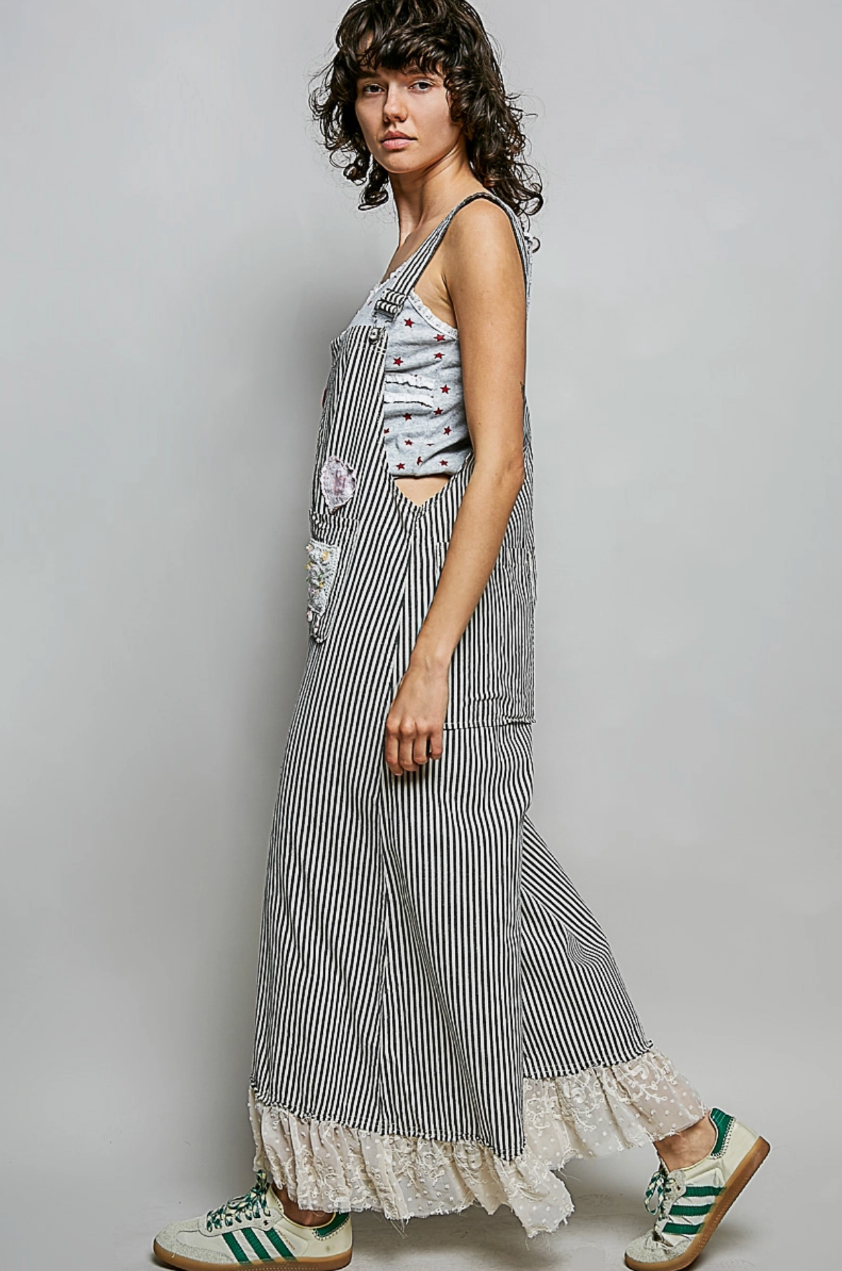 Railroad Chic Patchwork Jumpsuit