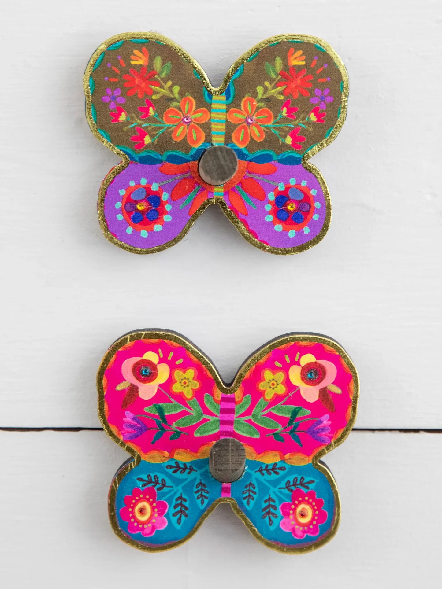 Wooden Wall Hook | Butterflies