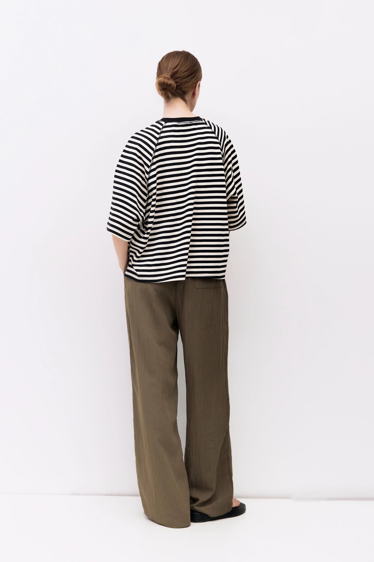 The Max Top (Striped Boxy Elbow Tee) | All Row