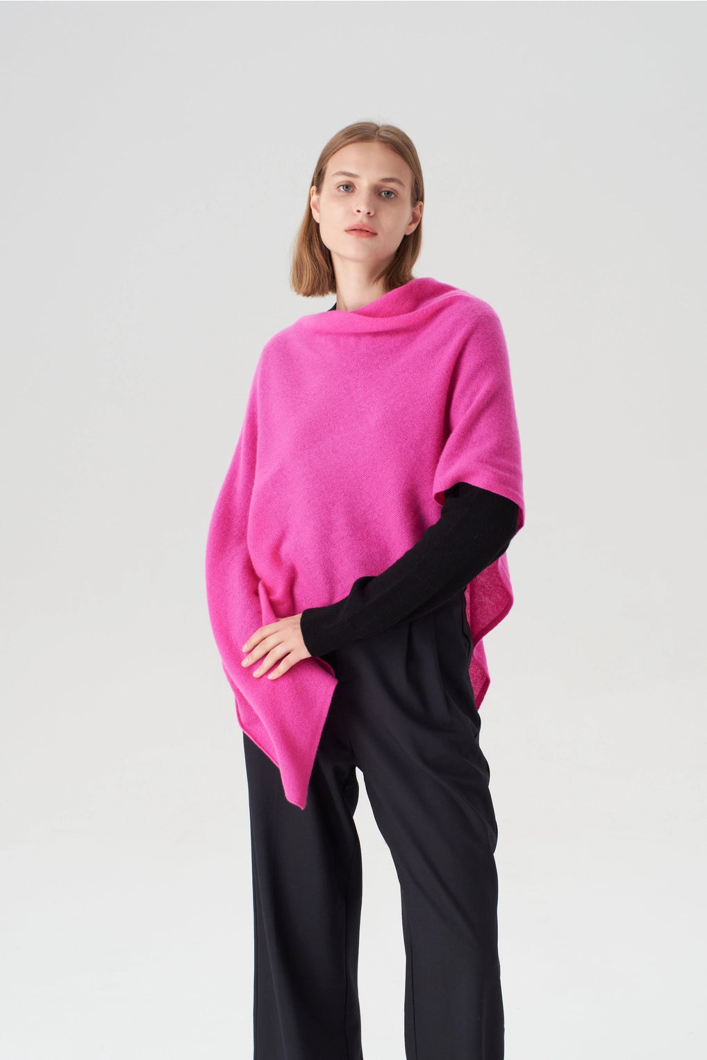 Cashmere Topper (Fuchsia)