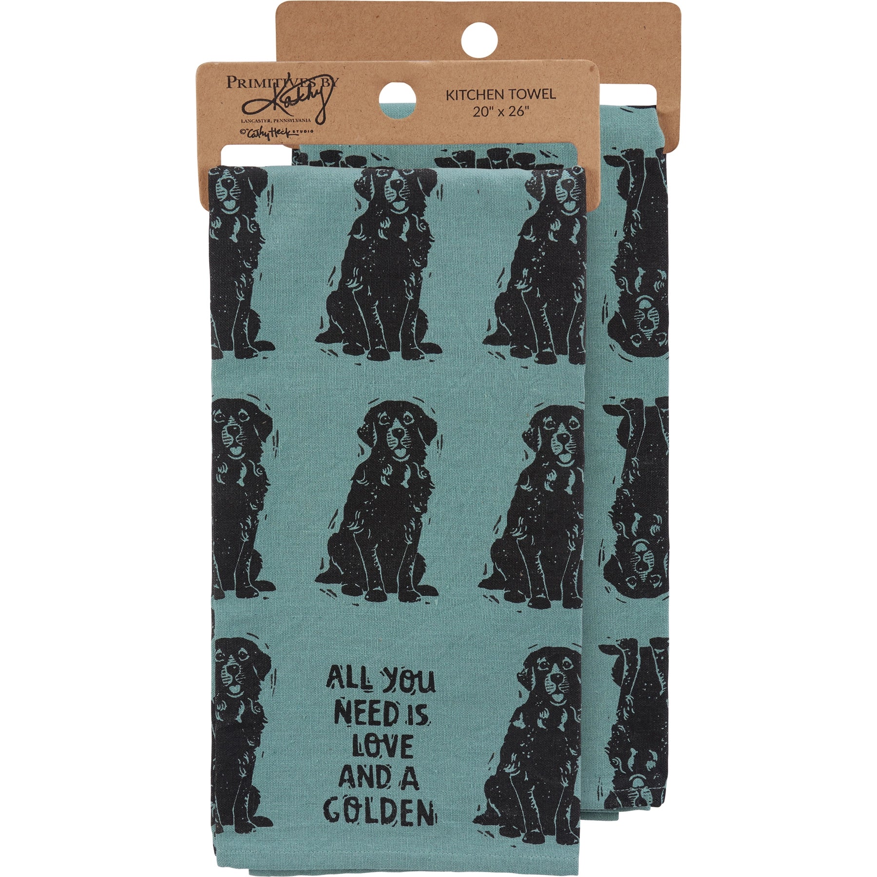 Love and a Golden | Kitchen Towel