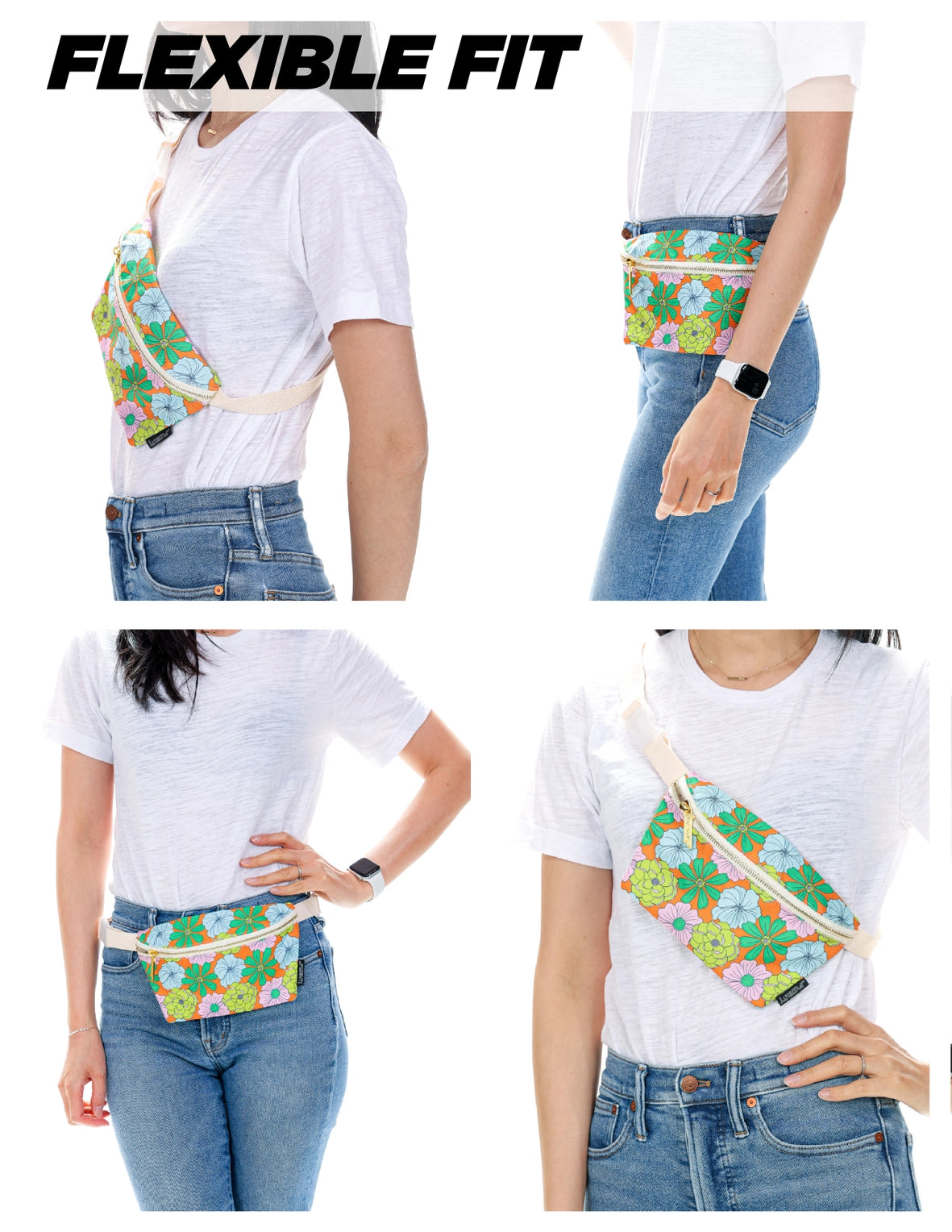 Ultra Slim Fanny Pack | Flower Power