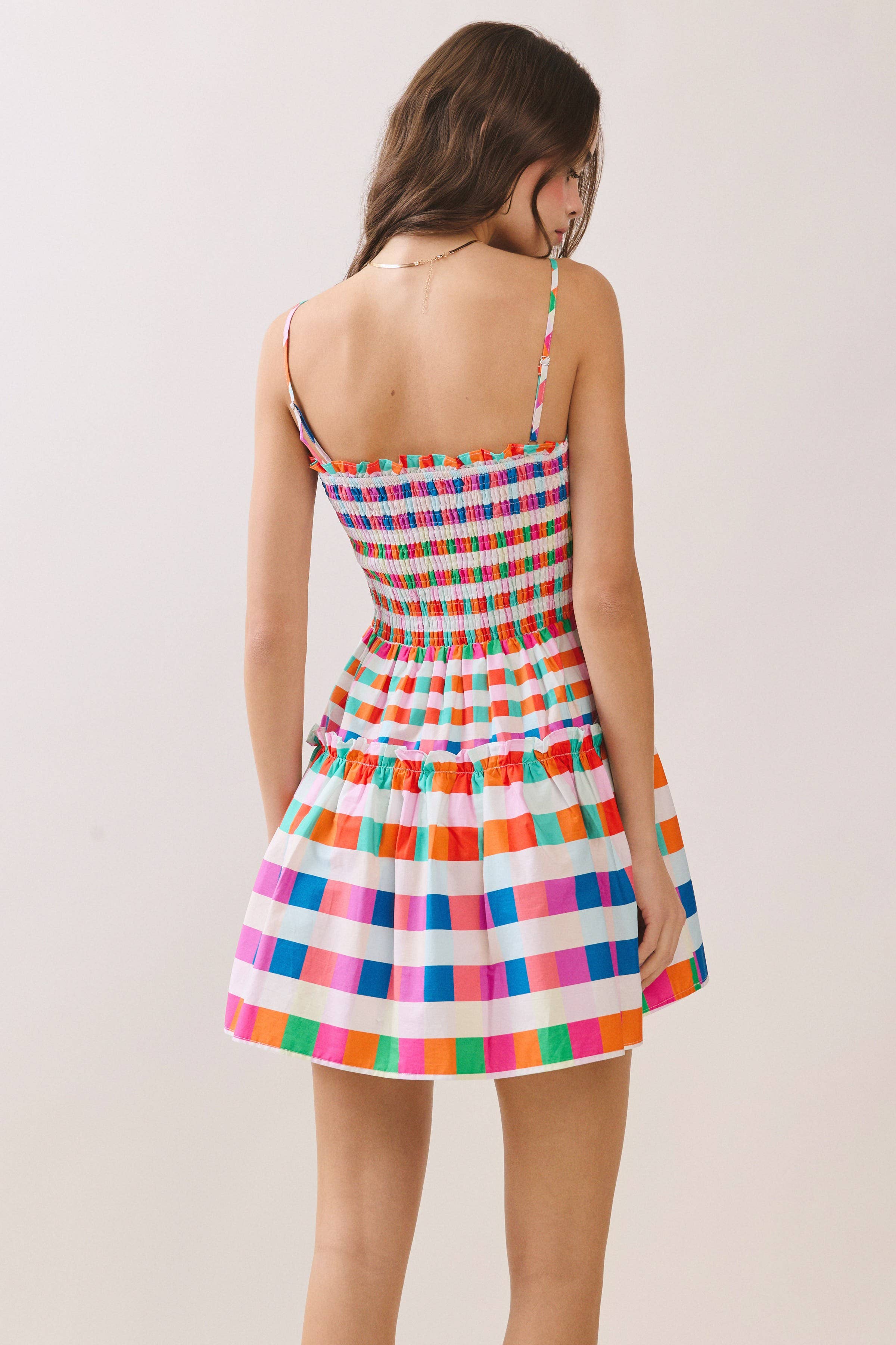 Kaleidoscope Smocked Minidress