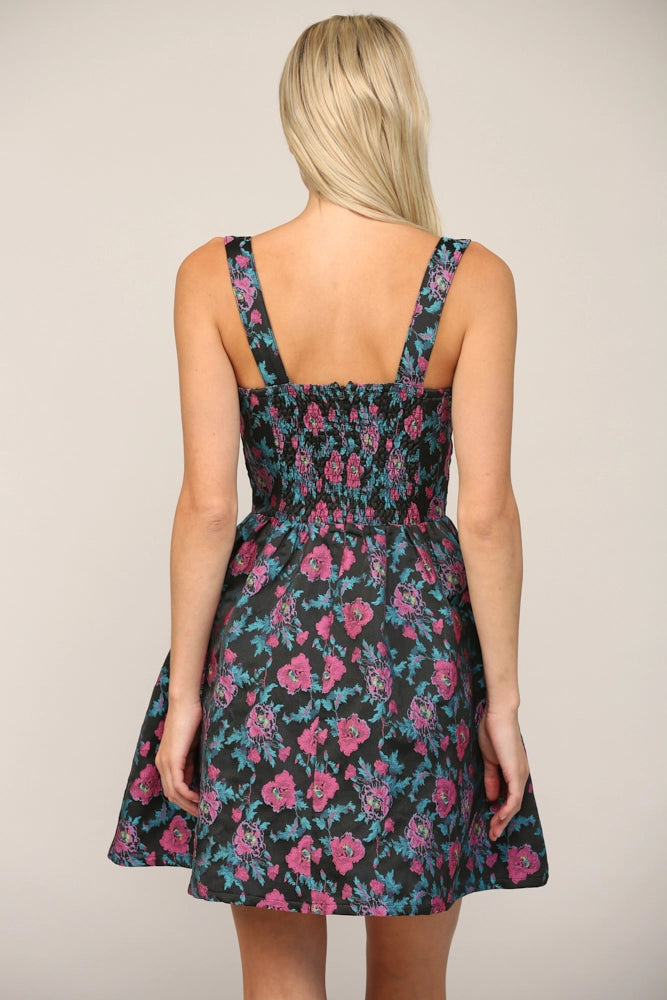 Jacquard Bustier Minidress