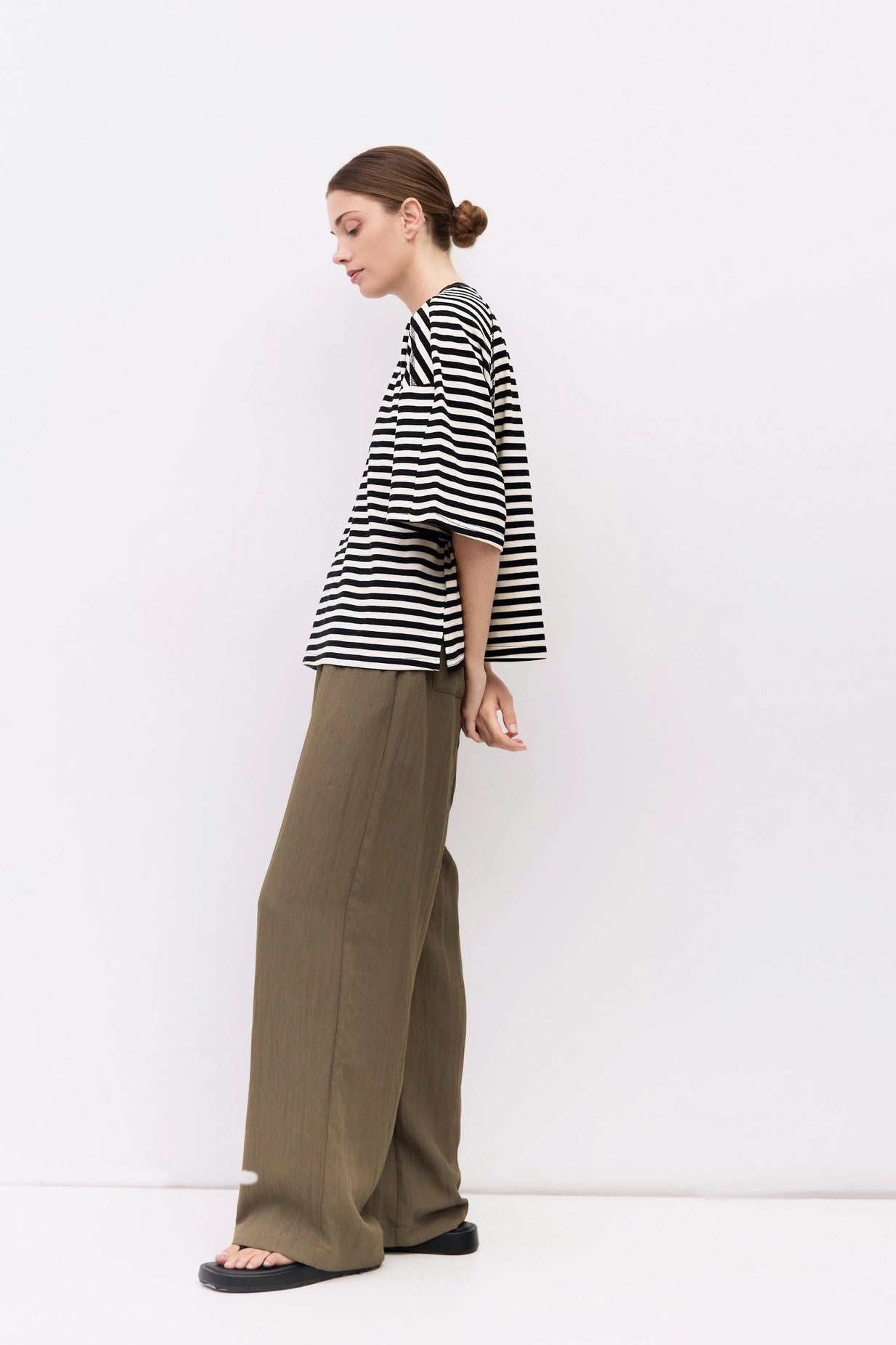 The Max Top (Striped Boxy Elbow Tee) | All Row