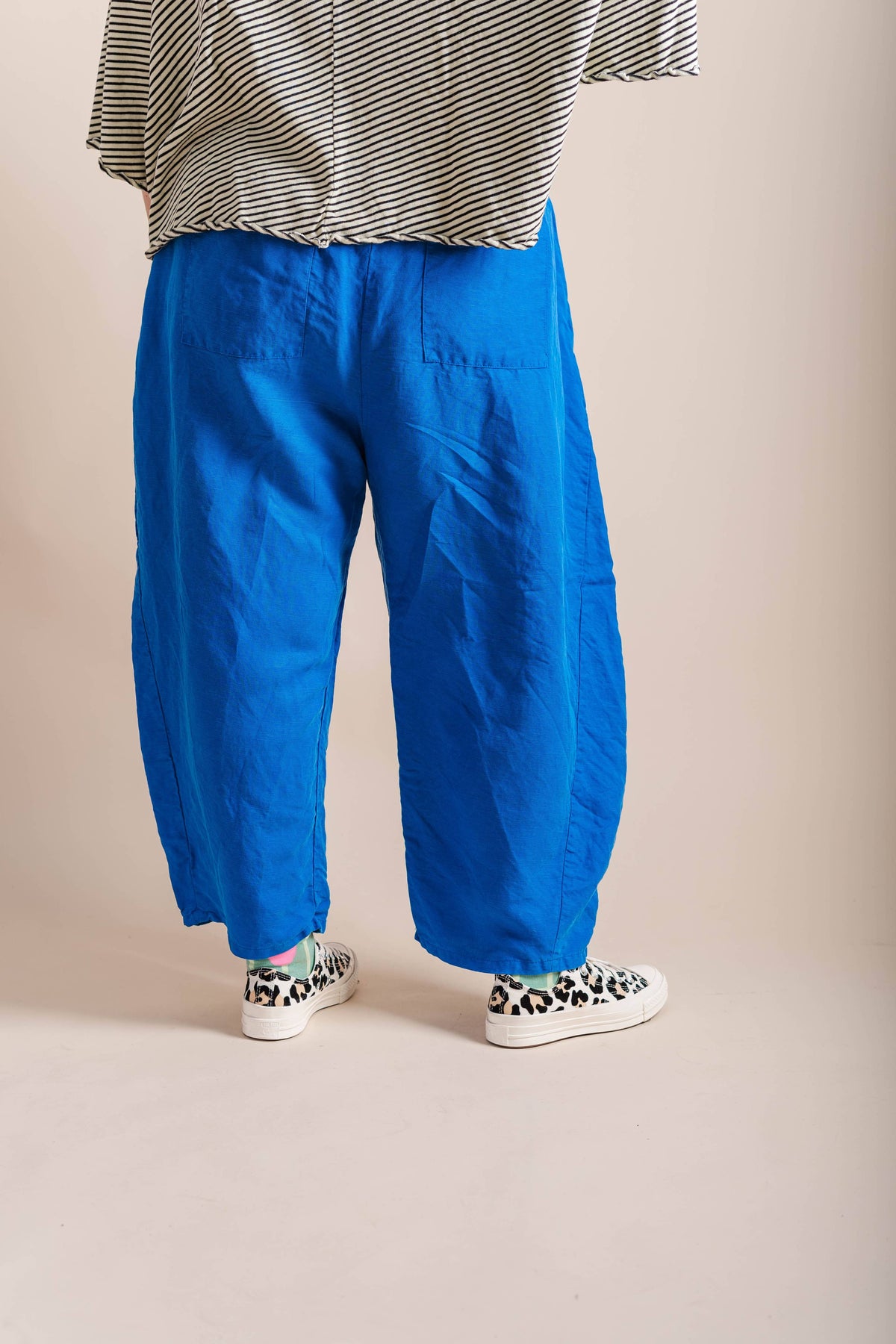 Bright Blue Linen Balloon Pant | NETTLE STUDIOS