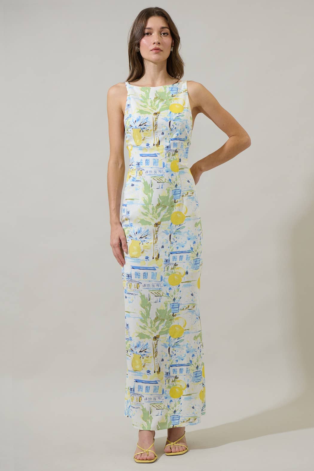 Grecian Goddess Hi-Neck Dress