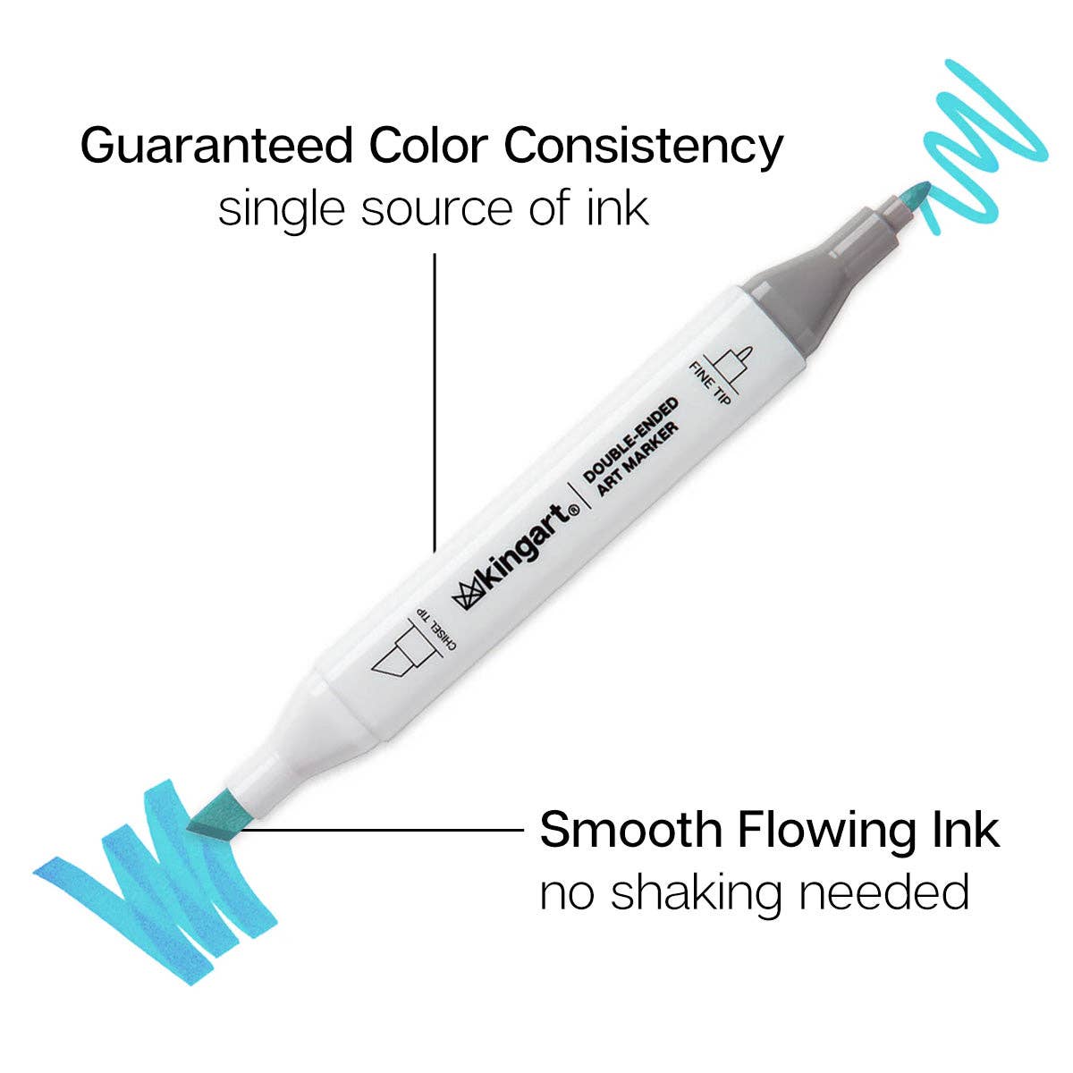 PRO Double-Ended Alcohol Markers - 24 Bright Colors | KINGART