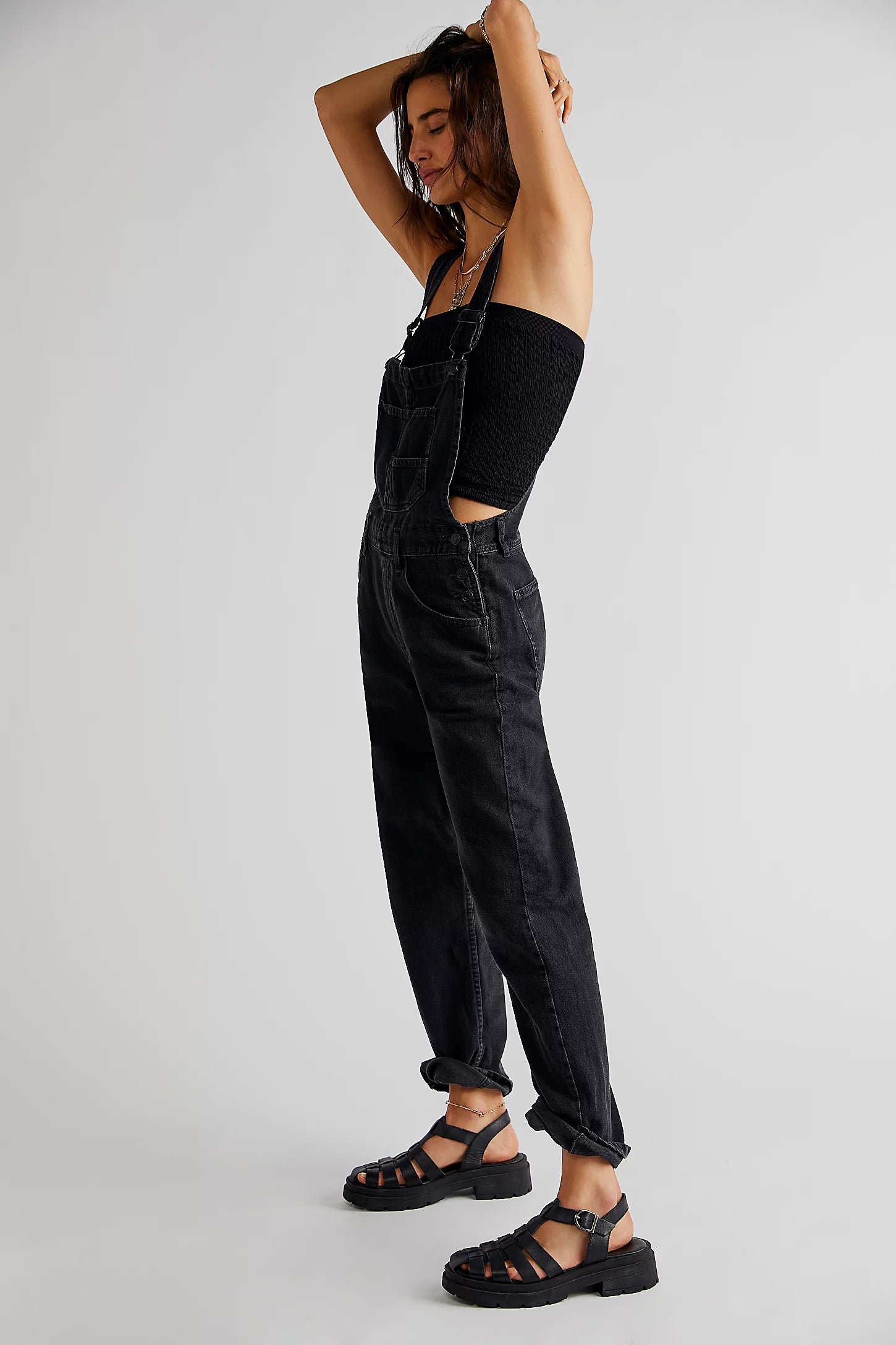 Ziggy Denim Overall (Mineral Black) | Free People