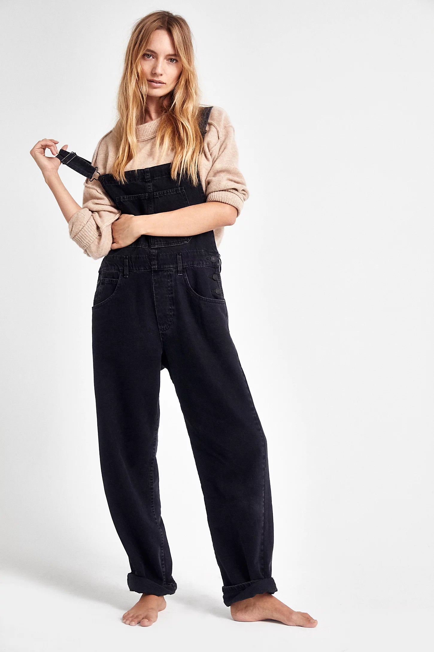 Ziggy Denim Overall (Mineral Black) | Free People