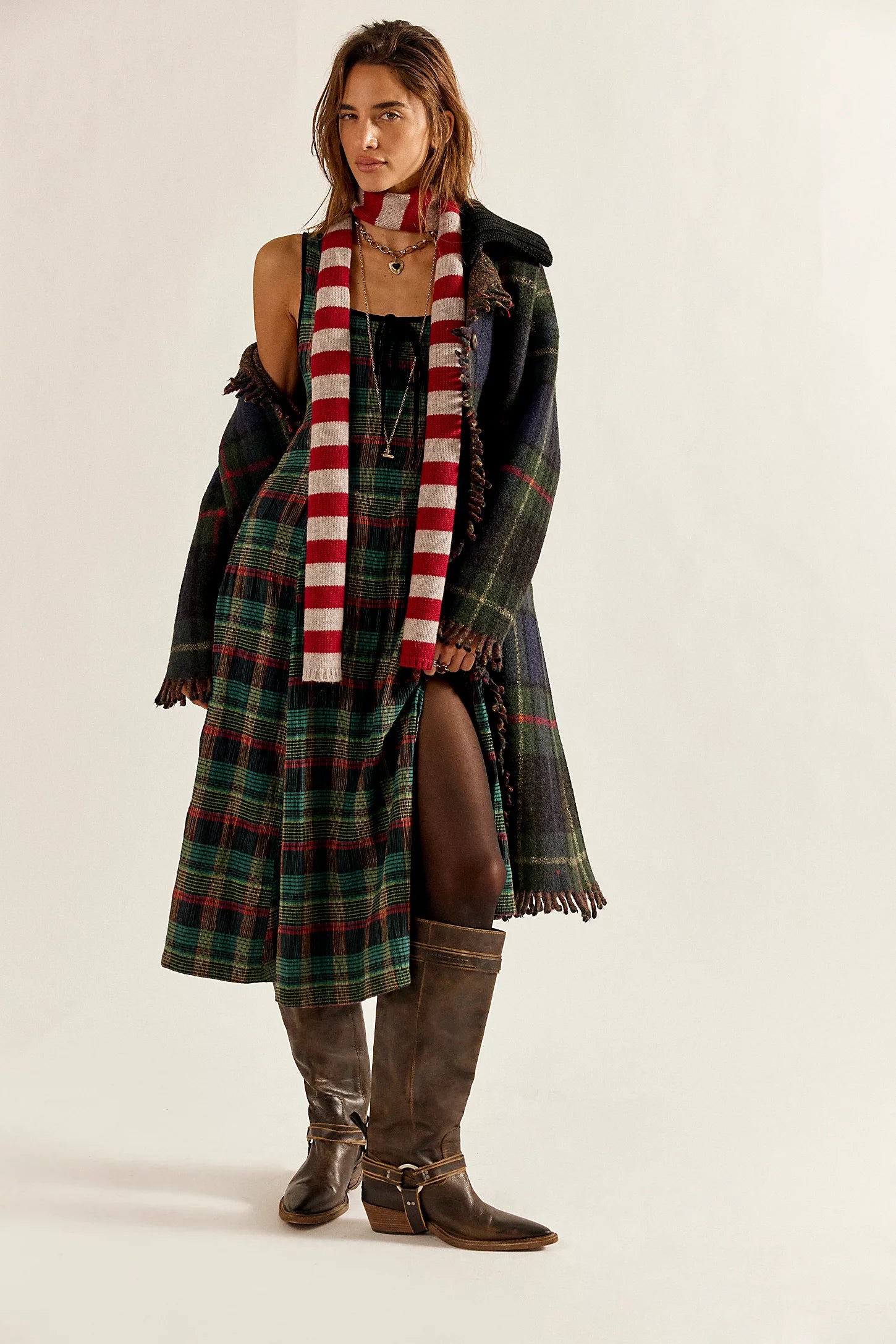 Freya Plaid Midi (Kelly Green) | Free People