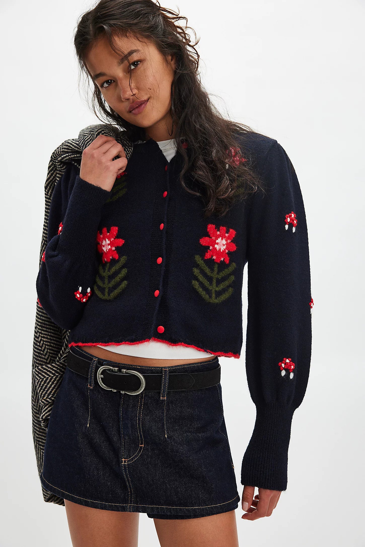 Nonna Kint Cardi (Midnight Bloom) | Free People