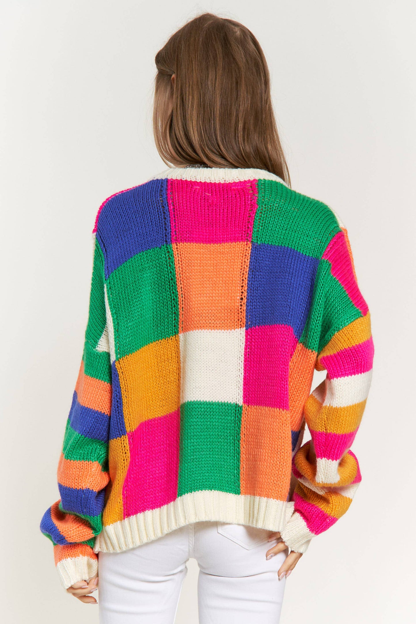 Checkerboard Vivids Sweater