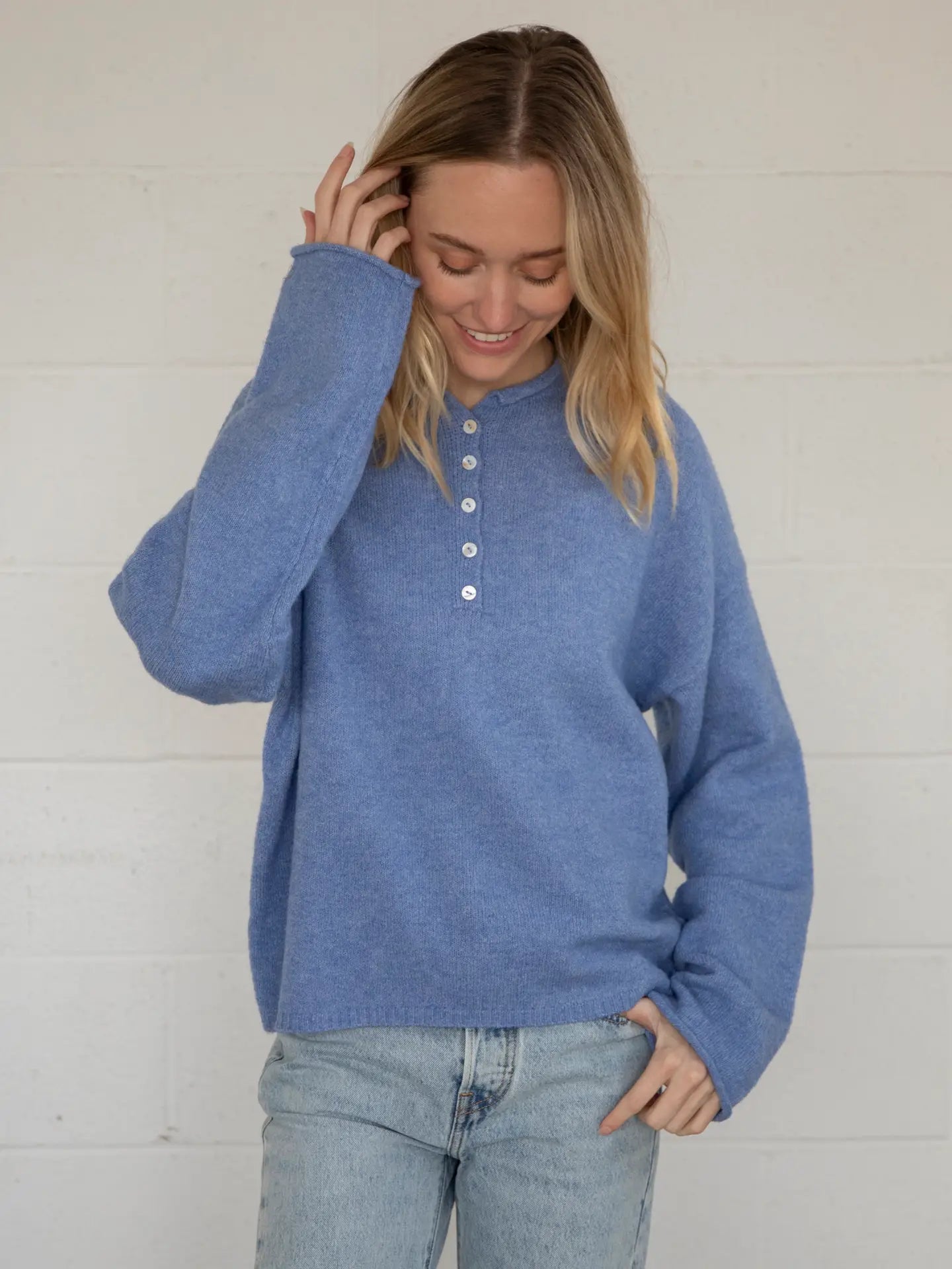 Simply the Best Henley Pullover | Dusty Blue