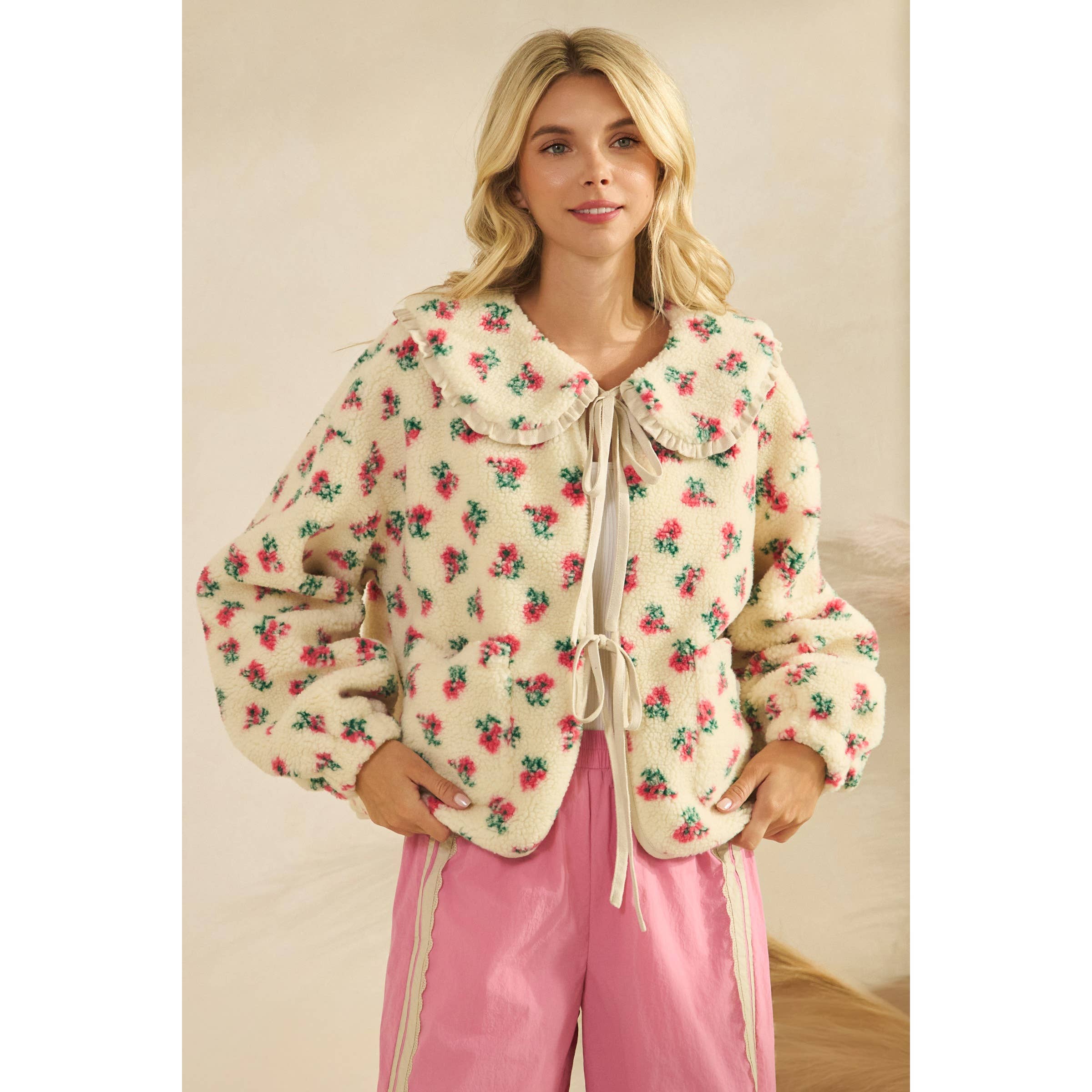 Sherpa Tie-Front Coat