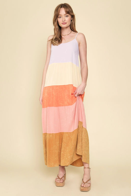 Tiered Colorblock Maxi - Spring Fling