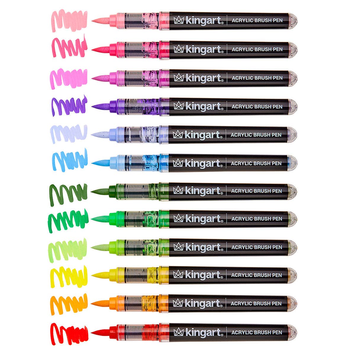 PRO Acrylic Paint Brush Pens - 12 Floral Colors | KINGART
