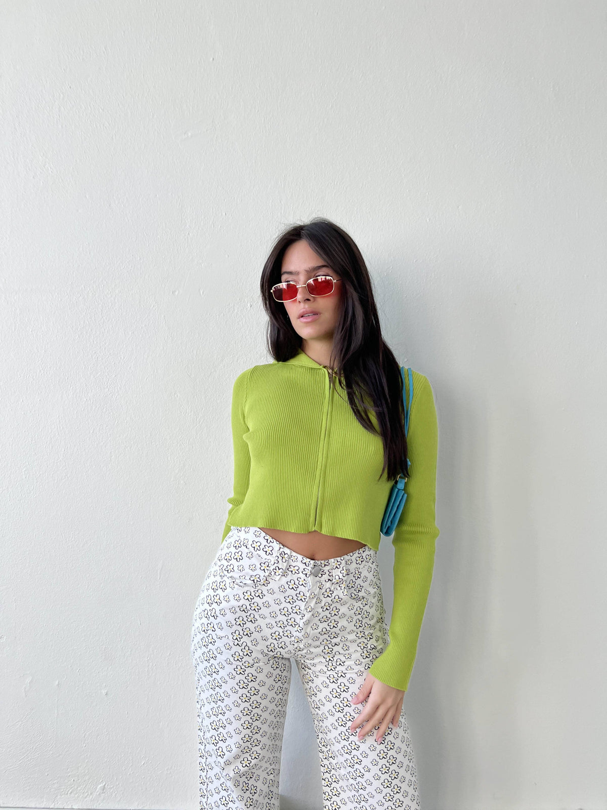 Cropped Zip-Up Hoodie