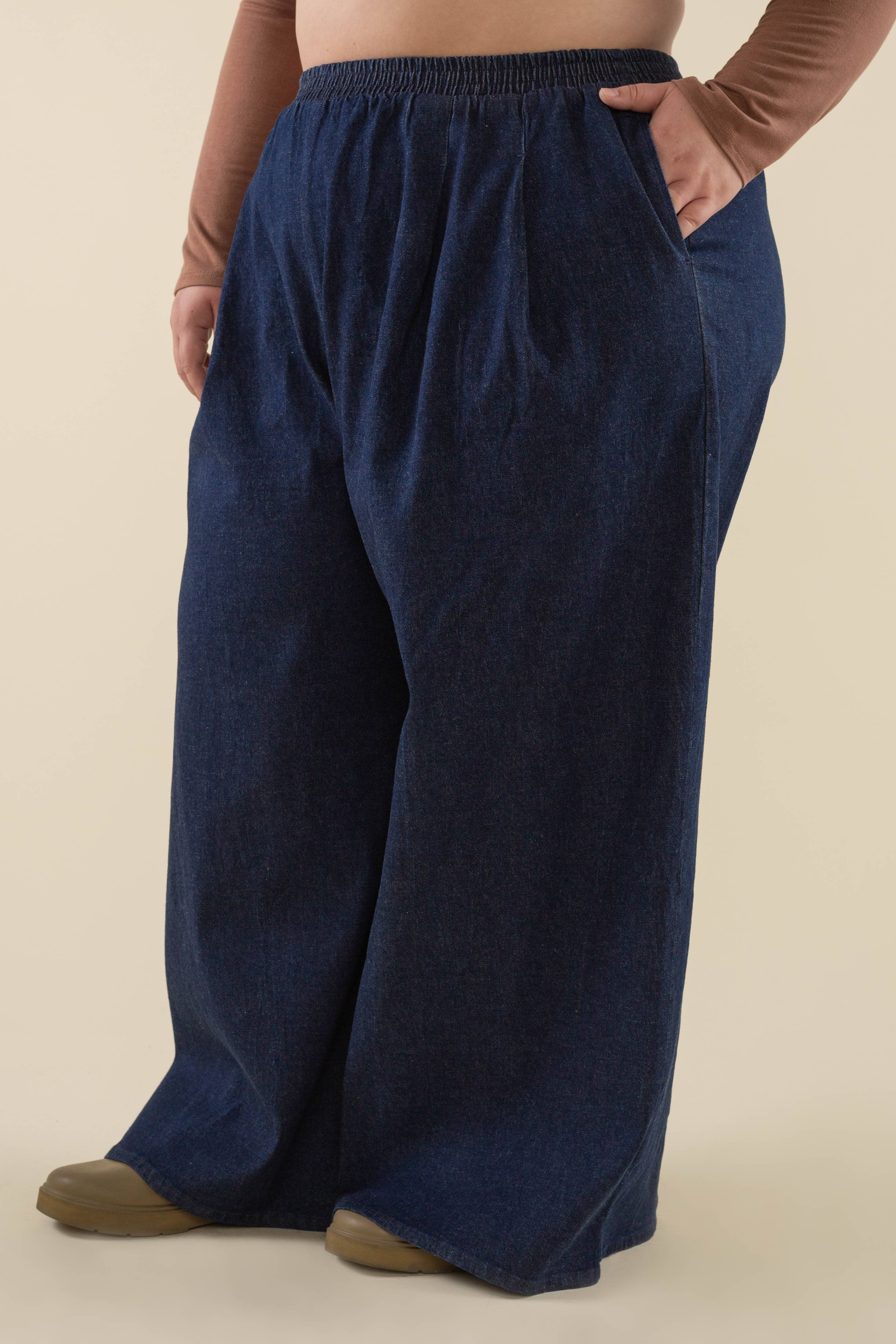 Beaudry Pre-Shrunk Wide Leg Denim Pant
