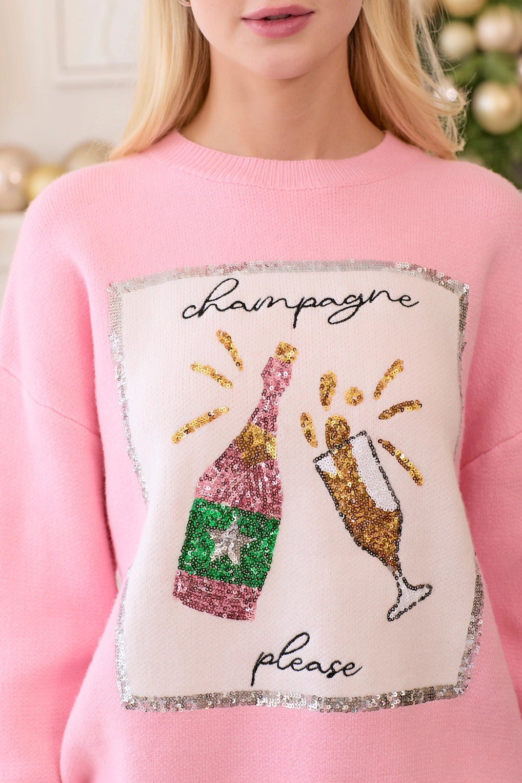 Champagne, Please! Sequined Sweater