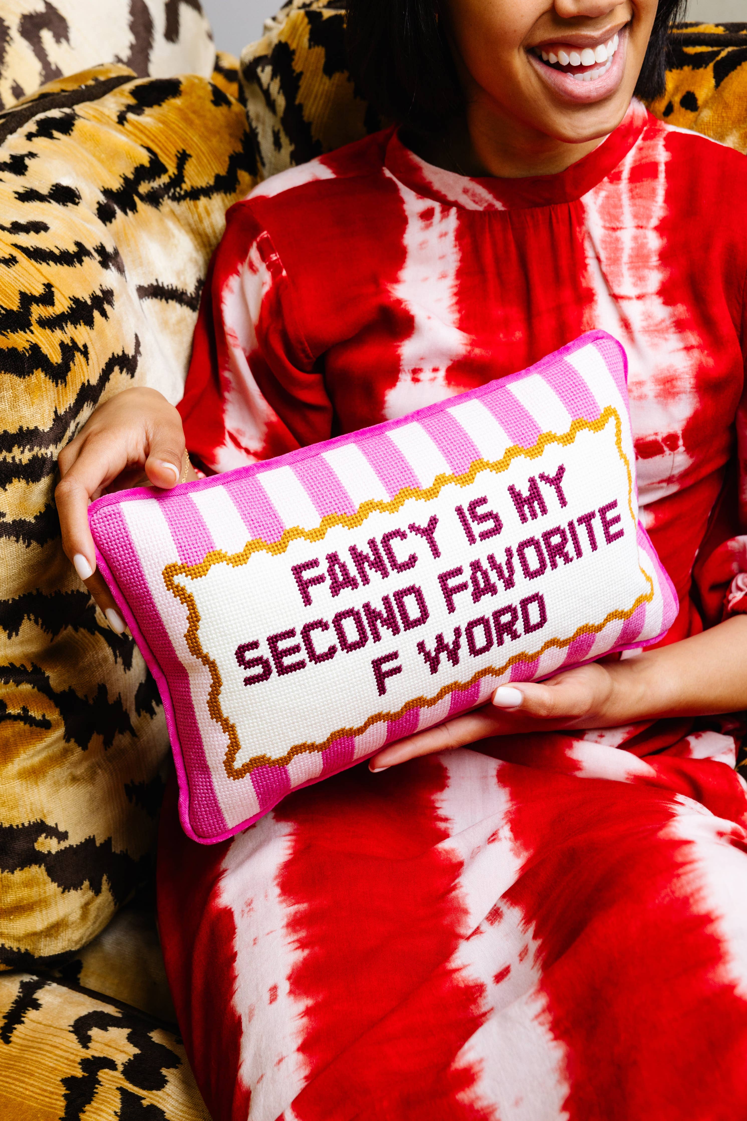 Fancy Needlepoint Pillow | FURBISH Studio